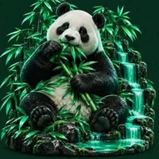 Panda eating bamboo — Fair Go