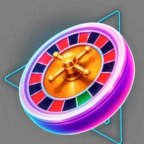Neon roulette wheel